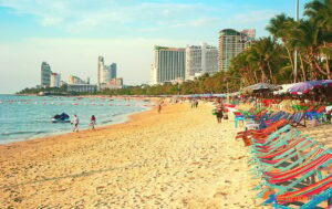 scene at pattaya beach